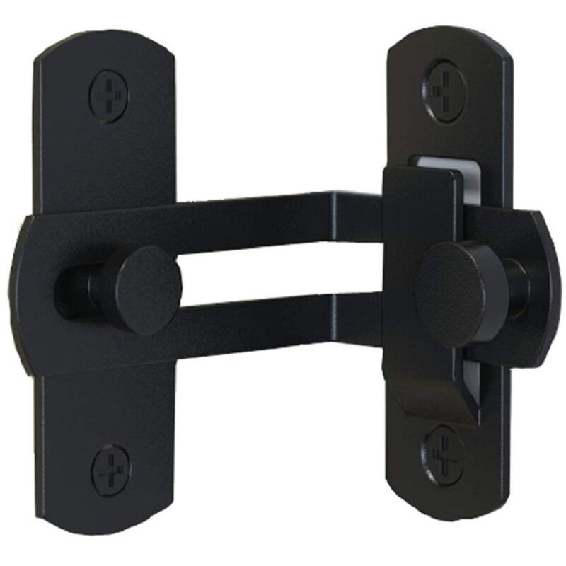 Aougo - 90 Degree Flip Door Latch Bolt Barn Door Right Angle Lock Curved Door Buckle npterbl