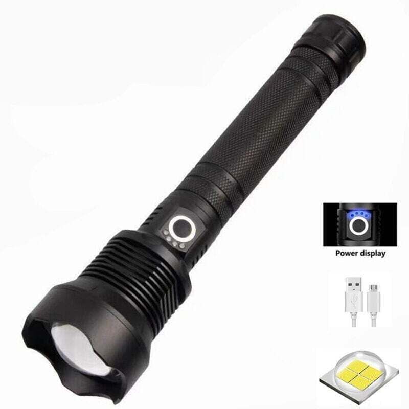 90000 Lumen LED-Taschenlampe, die leistungsstärkste USB-Taschenlampe, 26650-Akku, XHP70, XHP50, Jagd, P70-Taschenlampe