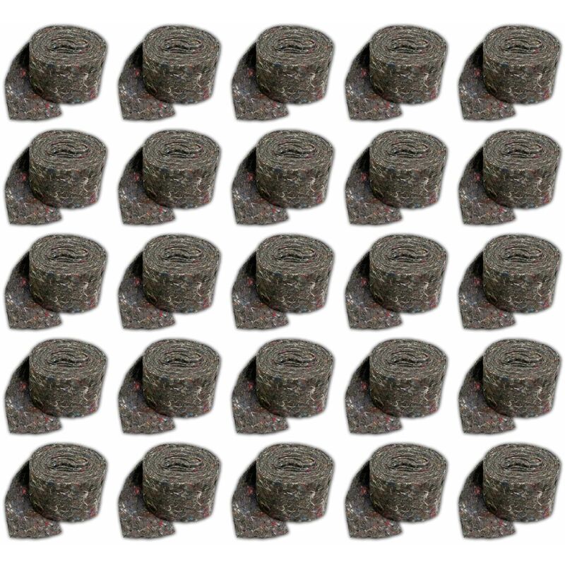 Stabilo-sanitaer - 25x Vlies Isolierstreifen 70mm 3,6m Filzstreifen Rohrisolierung mit Dampfsperre