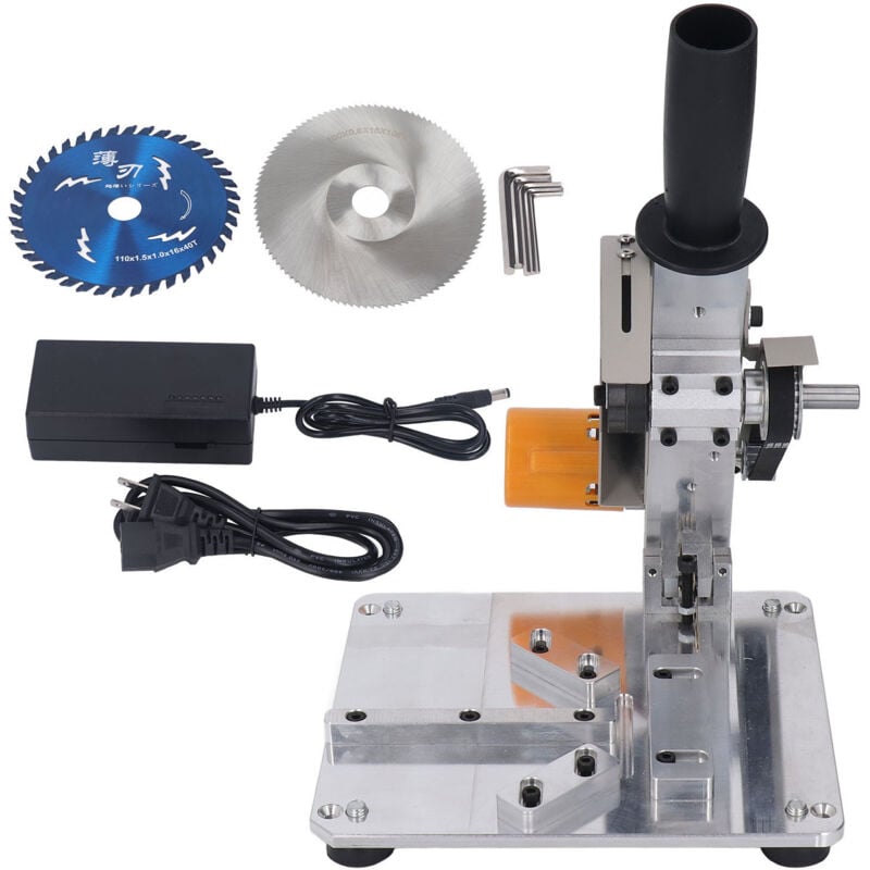 96W Tischkreissäge 4000-9000RPM Einstellbare Geschwindigkeit Geräuscharme Multifunktions-Schneidemaschine mit Klinge US-Stecker 110-240V