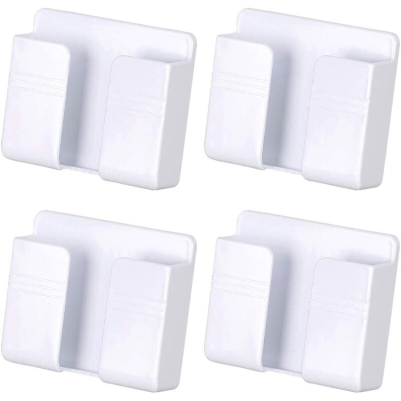 99 x 28 x 86 mm, (weiß) 4 Stück Haushalts-Wandregal Paste Handy-Laderegal Multifunktionale Aufbewahrung und Aufbewahrung