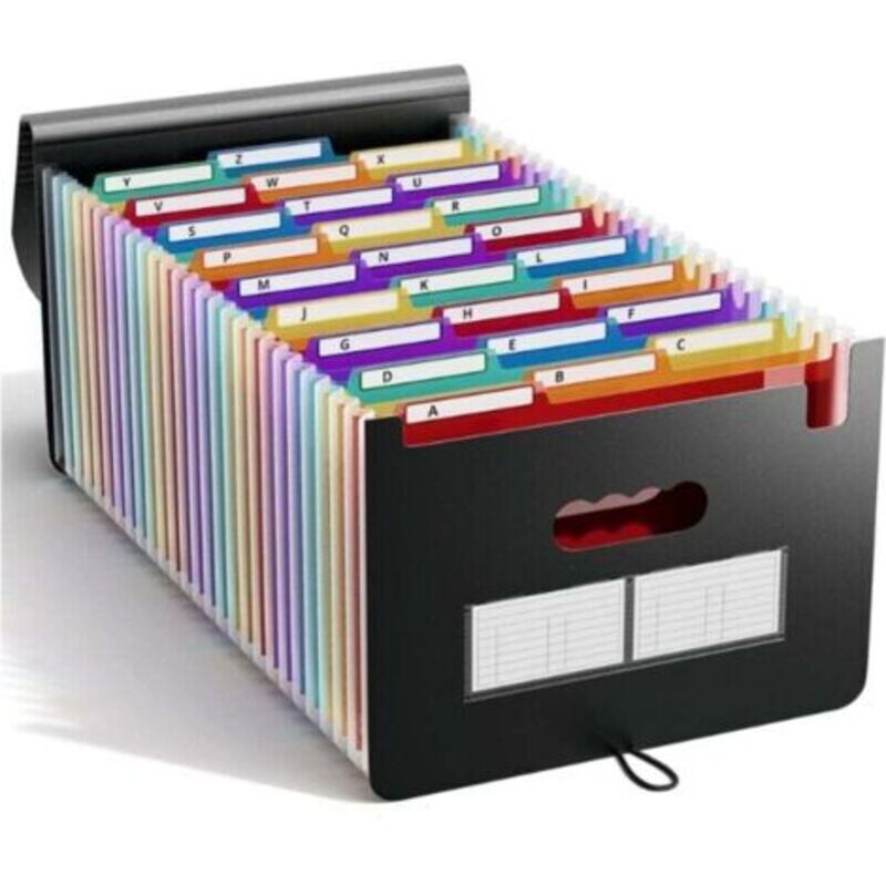 A4-Aktenordner mit 25 Fächern/Dokumentenorganizer/Papieraufbewahrung – Dokumentenorganizer, erweiterbarer Akkordeonordner