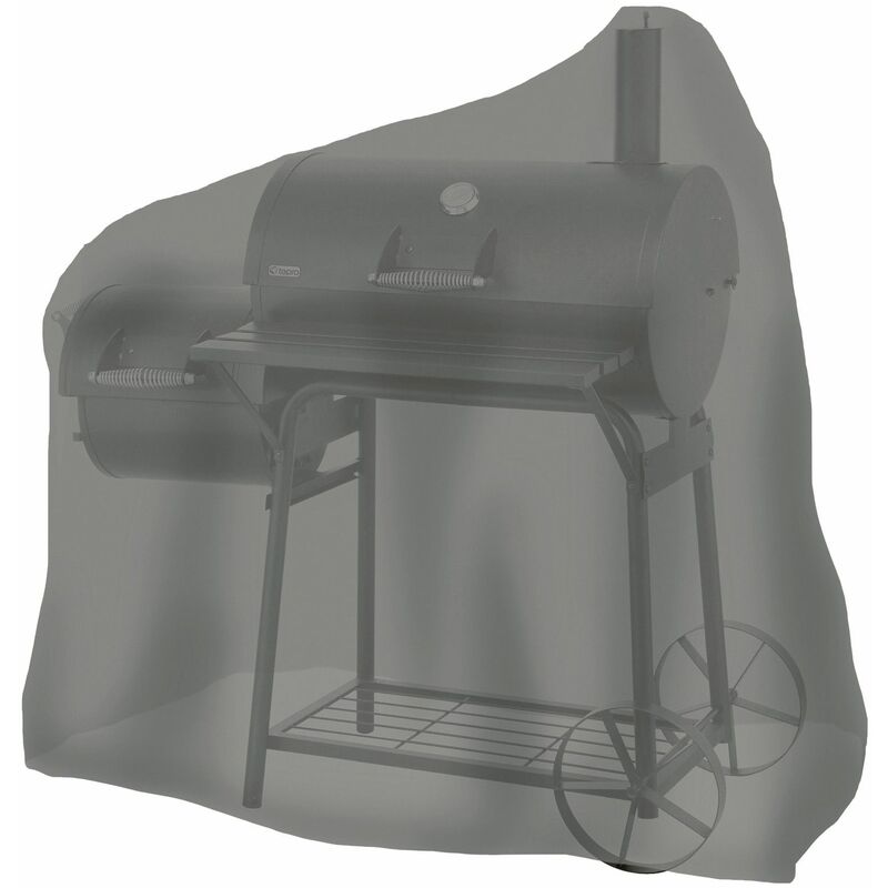 Grillabdeckung Abdeckplane Abdeckhaube Plane für Smoker mittel anthrazit - Tepro