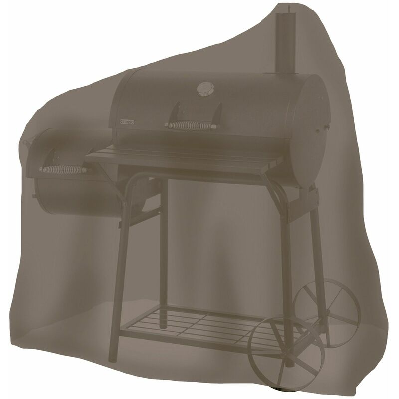 Grillabdeckung Abdeckhaube für Smoker Schutzhülle Abdeckplane mittel taupe - Tepro