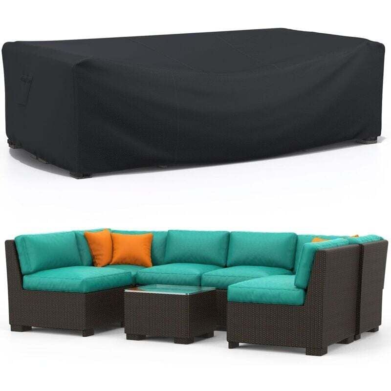 Abdeckung für Gartenmöbel (213 x 132 x 74 cm), 210D Gartenmöbel-Abdeckung, Gartentisch-Abdeckung, Abdeckungen für Gartenmöbel, Stühle, Tische