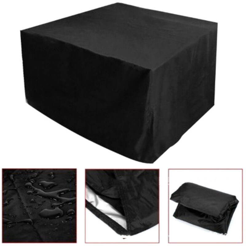 Abdeckung für Gartenmöbel, Gartentisch-Möbelabdeckung für quadratische Gartenmöbel, 210D Oxford-Gewebe, wasserdicht, UV-/wetterfest, Gartenabdeckung