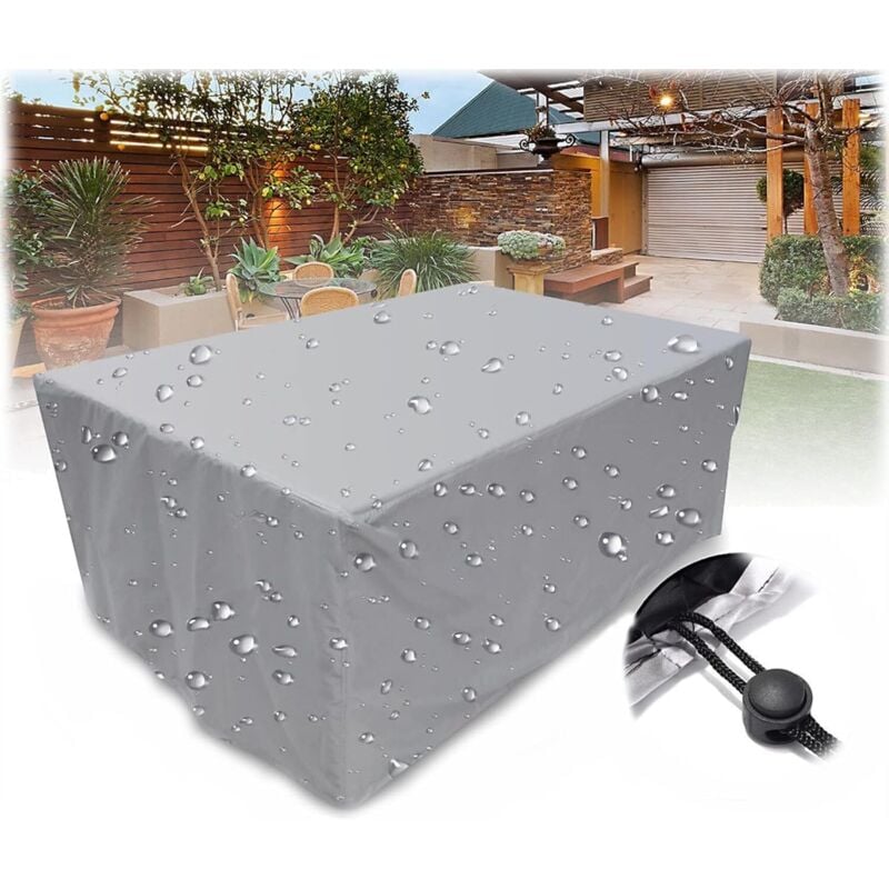 KZQ - Abdeckung für Gartenmöbel, rechteckig, Oxford-Gewebe, wasserdicht, Schutz, Schneeschutz, Anti-UV, staubdicht, Abdeckplane für Gartenmöbel,