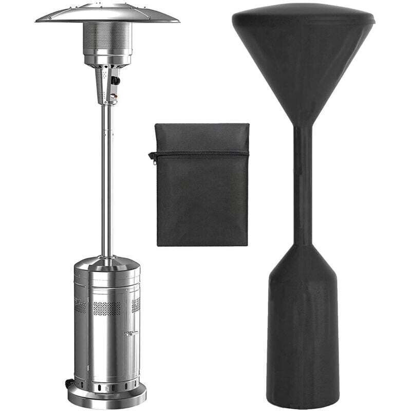 Abdeckung für Gas-Terrassenheizer, wasserdichte Abdeckung für Terrassenheizer, zum Schutz von Gas-Terrassenheizern, schwarz, 241 x 86 x 47 cm