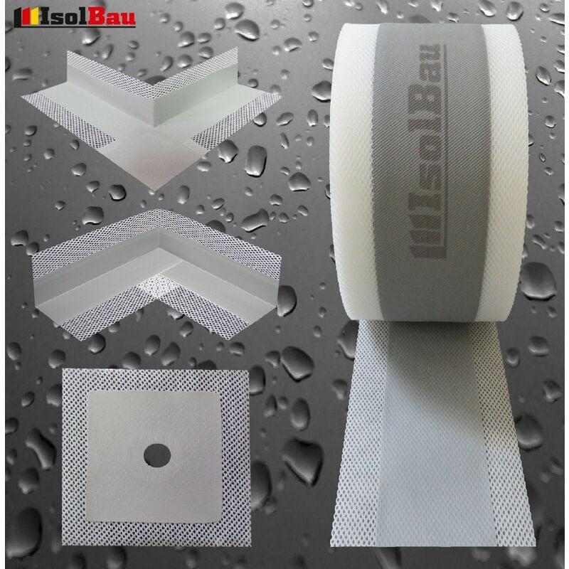 Isolbau - Abdichtset Dichtband Innenecke Außenecke Wandmanschette Dusche Bad Artikel: Innenecke