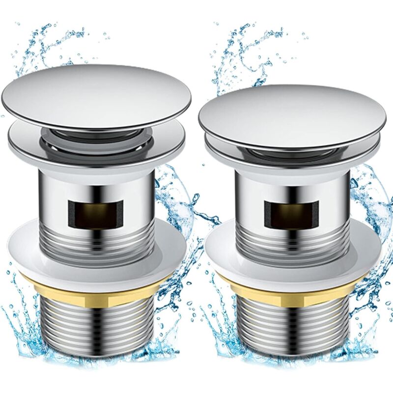 Ablaufgarnitur Waschbecken mit Überlauf - Pop Up Ablaufgarnitur Ablaufventil Waschbecken mit Video - Universal Abfluss Ventil für Waschbecken aller