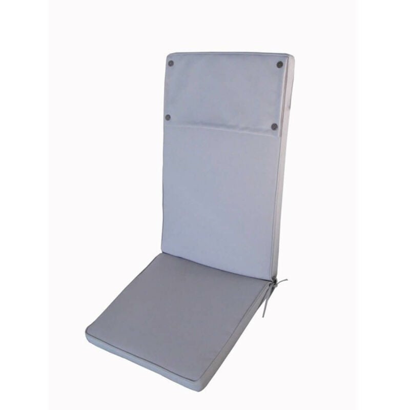 Abnehmbar und wasserdichtes Polyesterkissen mit Rückenlehne 113x49 cm - Grey - Grey