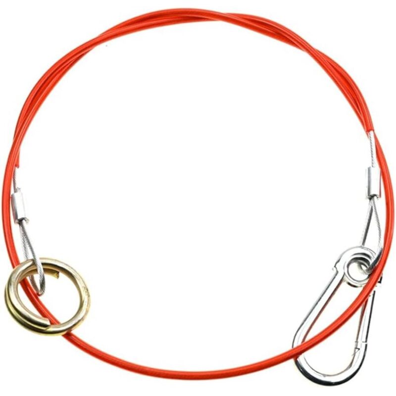 Abreisseil für Anhänger und Wohnwagen, 1 Meter Brems und Abreisseil mit Haken Abreißseil Karabiner Abzugskraft für Anhänger und Wohnwagen, Rot