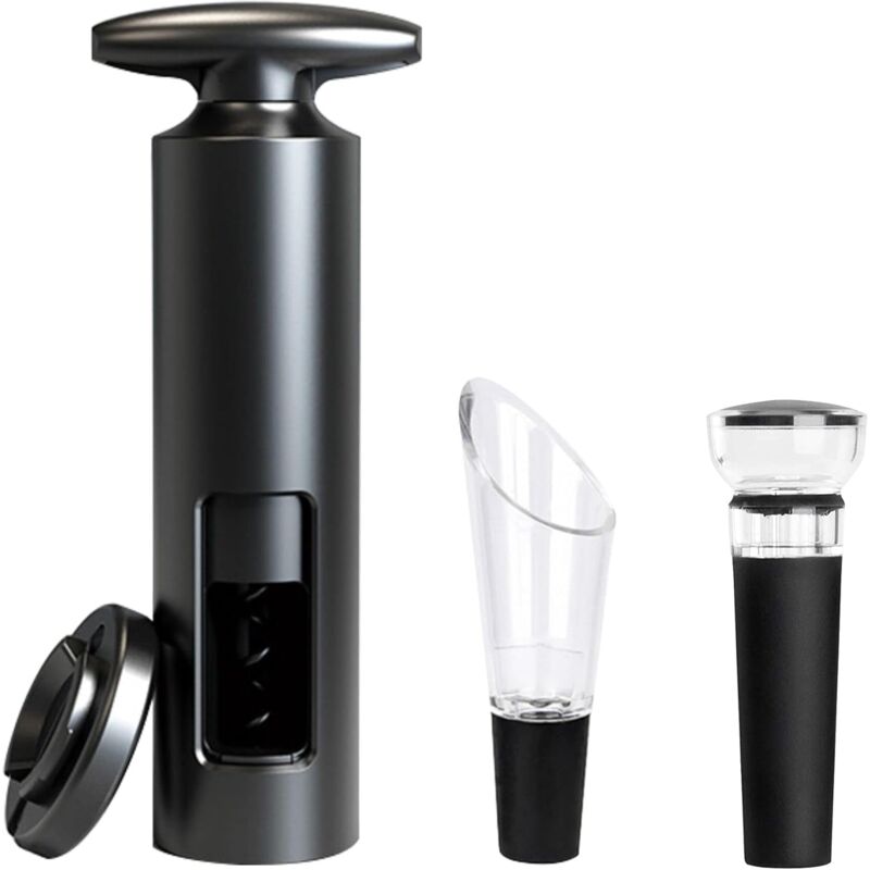 Professioneller 4-in-1-Flaschenöffner, Korkenzieher, Screwpull mit Folienschneider, Vakuum-Weinverschluss, Weinausgießer, Korkenzieher-Set für Küche,
