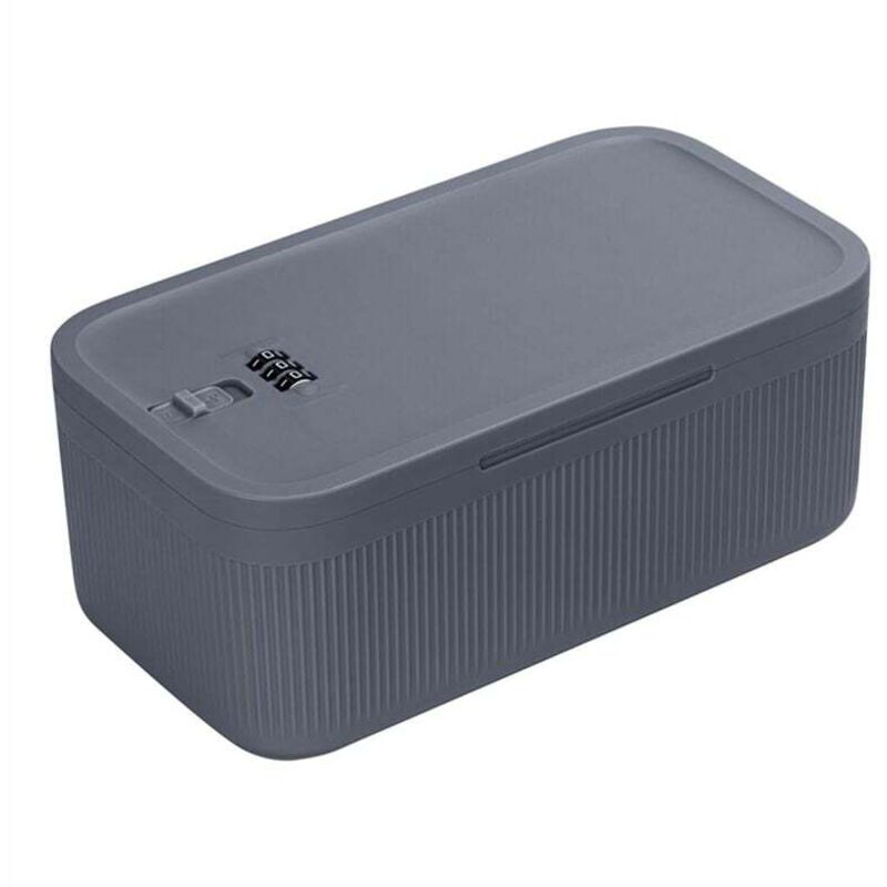 Abschließbare Aufbewahrungsbox, abschließbar für Medikamente, Handy, verschlossene Gefängnisboxen, persönliche Kühlschrankbehälter, Zuhause, grau