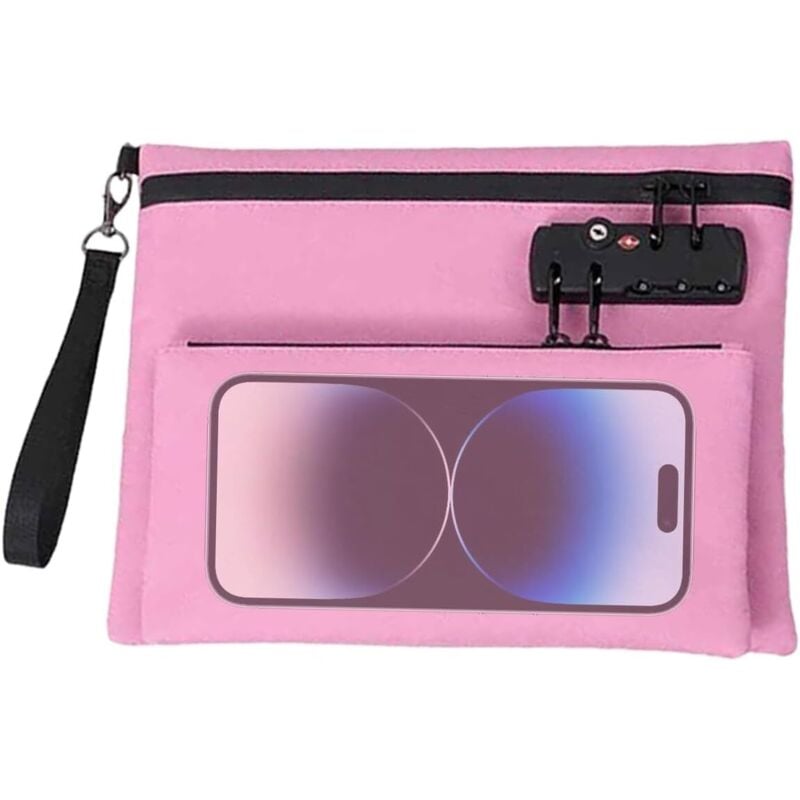 Abschließbarer Geldbeutel, Reiseetui mit Reißverschluss – Vielseitiger, doppellagiger Geldbeutel für Reisen, Strand, Auto, Hotel, Camping, Schule,