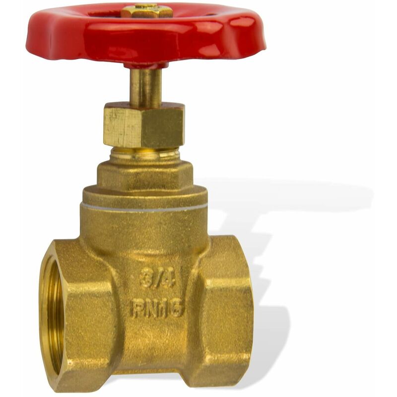 Stabilo Sanitär - Messing Absperrschieber 1/2 Zoll DN15 Muffenschieber Heizungsschieber