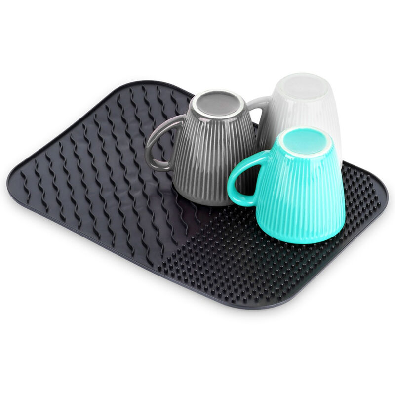 Abtropfmatte für Geschirr, Küchenregal, Abtropffläche, Töpfe und Tassen