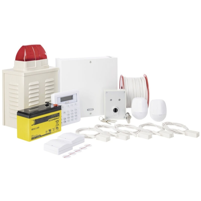 Abus - AZAA10200 Terxon sx Alarmanlagen-Sets Alarmzonen 8x Drahtgebunden, 1x Sabotagezone