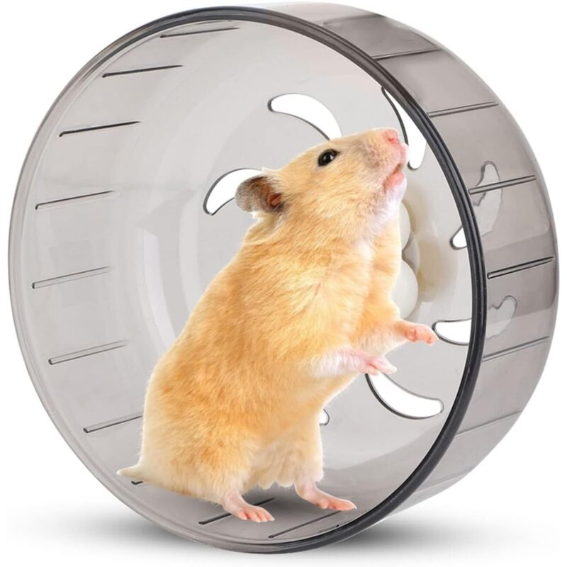 Acryl Hamster-Rennrad, kleines Haustier-Spielgerät, Sportrad für Haustiere, Laufspielzeug, waschbar, geräuschlos, Rennrad (13 cm graues Rennrad)