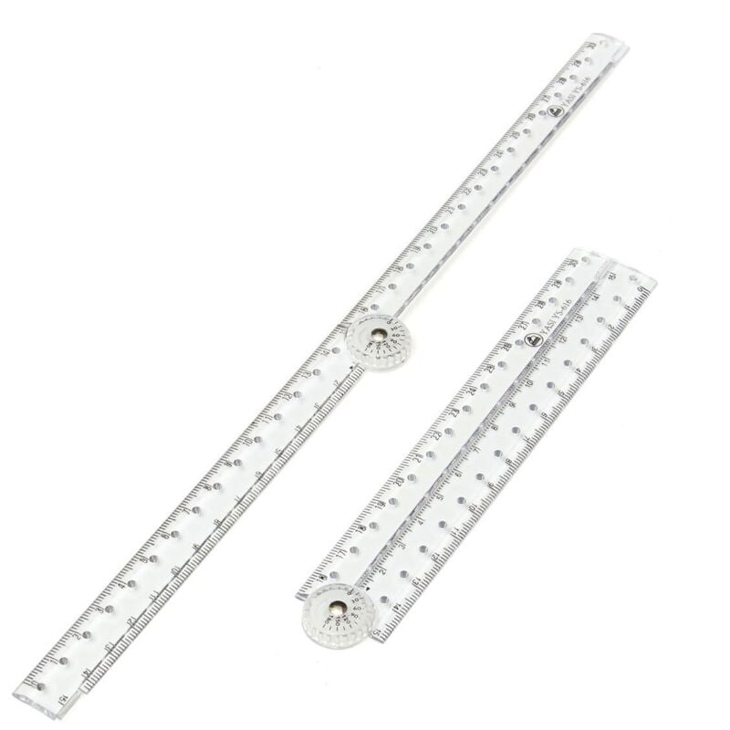 Tigrezy - Acryl-Lineal, zusammenklappbar, transparent für Kinder, Studenten, Büro, Schule