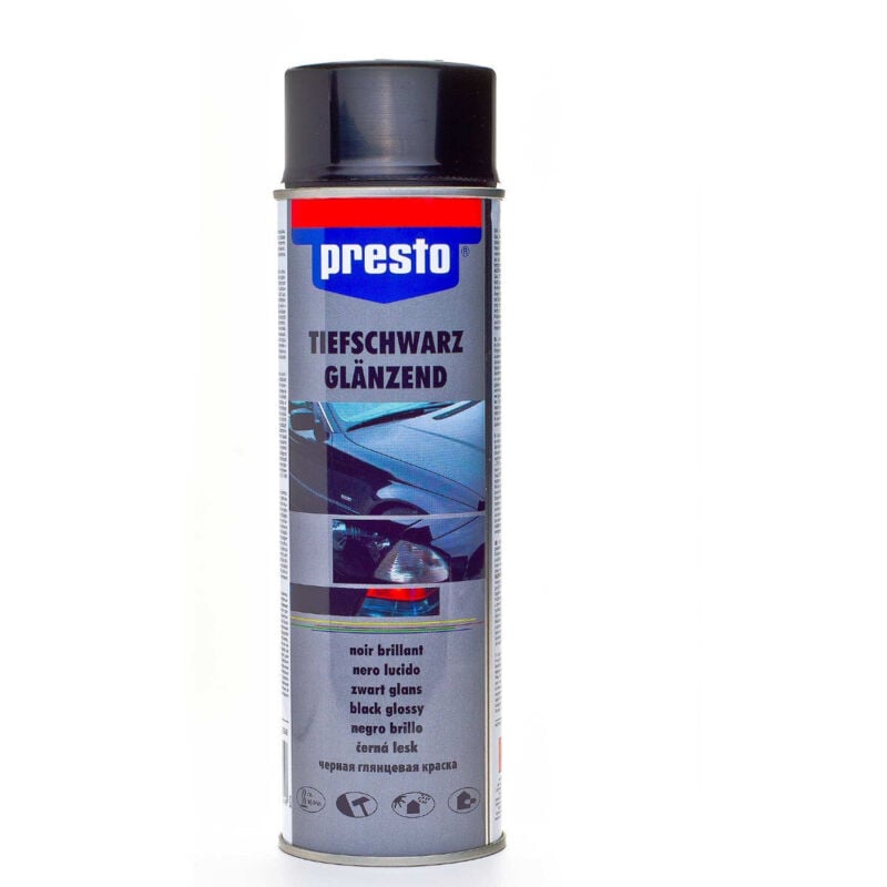 Acryl-Sprühfarbe, glänzend, Schwarz, 500 ml, PRESTO