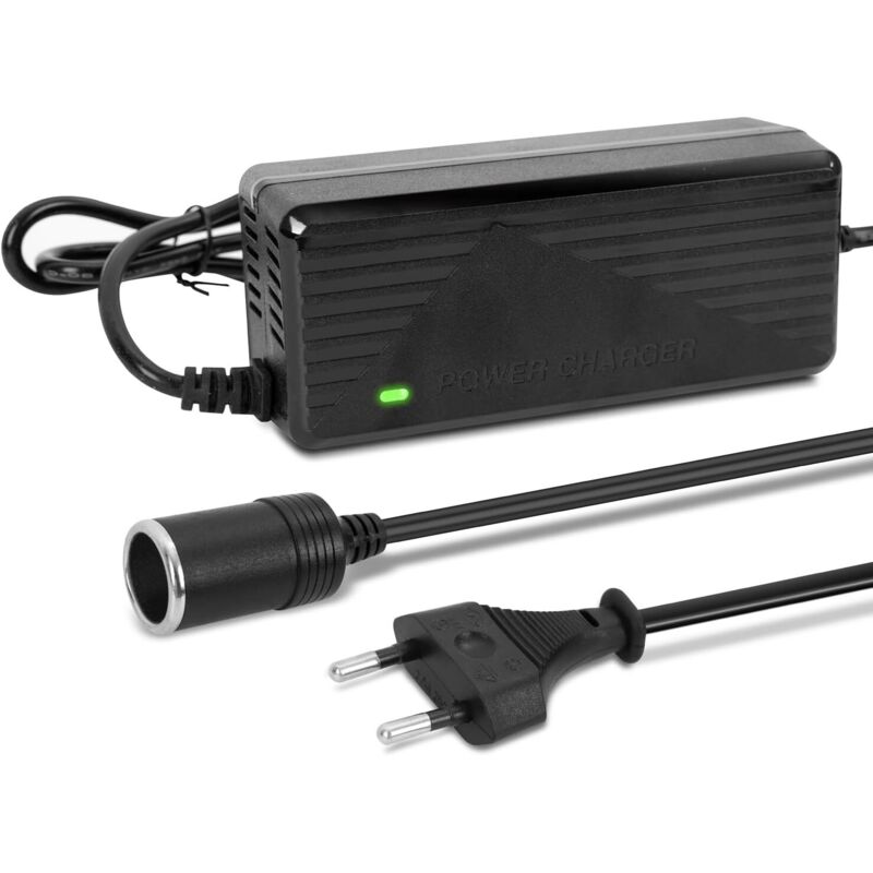 Adapter zigarettenanzünder Steckdose, Spannungswandler 230V auf 12V, 230V auf 12V,Adapter für Kühlbox.KFZ Netzadapter.10A mit Kühlsystem.