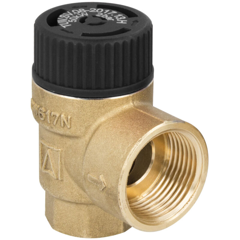 MSS Sicherheitsventil 1/2 Zoll x 3/4 Zoll 6 bar für Solaranlagen