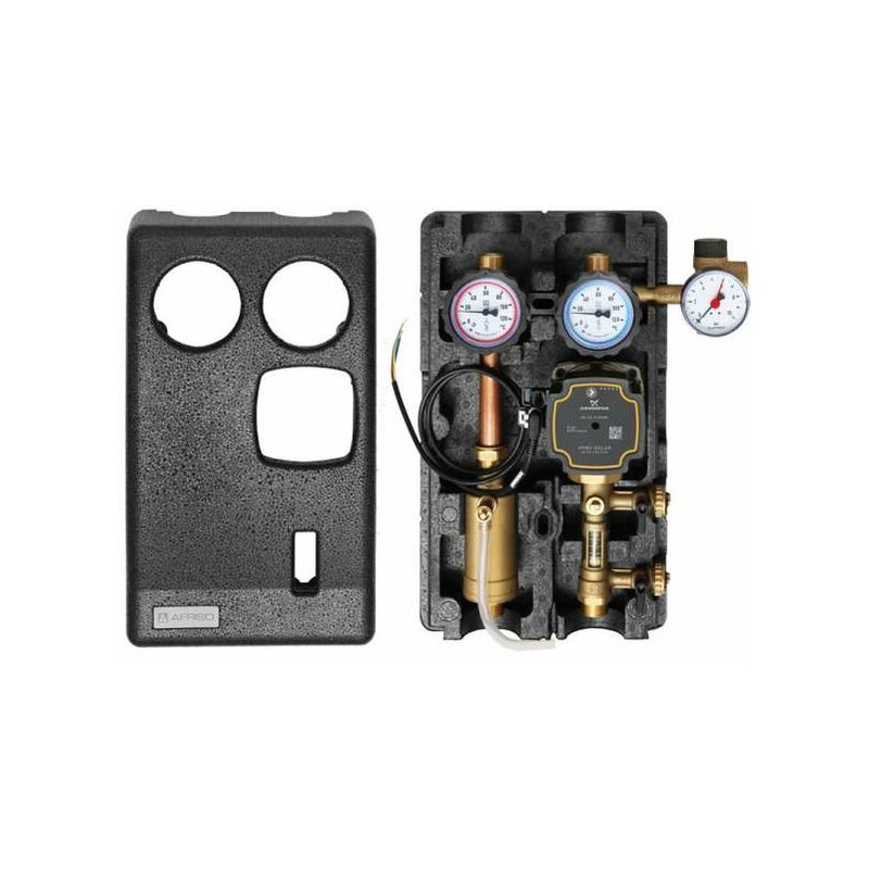 Solarpumpengruppe PrimoSol 130-4 2-12 l/min Zweistrang Solarstation mit Grundfos UPM3 Solar 2 - Afriso