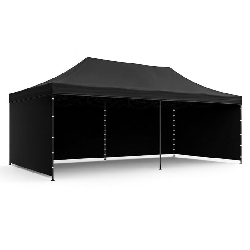 Aga Pavillon, Pop-up-Pavillon, Partyzelte, Faltpavillon 3x6m Schwarz