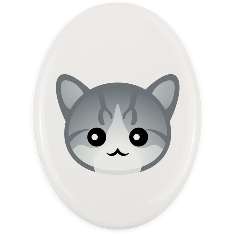 Ägäis - Grabsteinfliese aus Keramik mit Grafik und Inschrift von Art-Dog