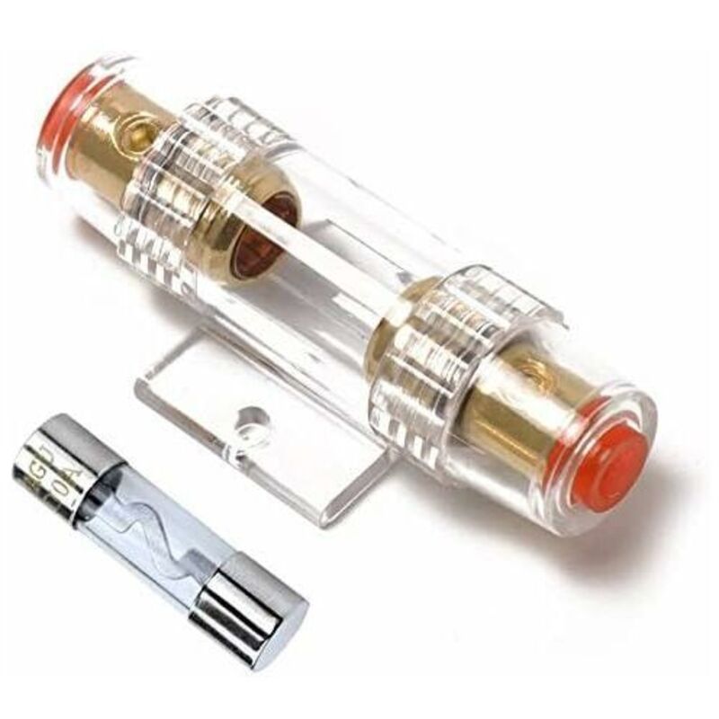 Linghhang - AGU-Sicherungshalter, 4–8 Gauge awg, Inline, mit einer 100-A-AGU-Sicherung für Auto-Audio/Alarm/Verstärker/Kompressoren