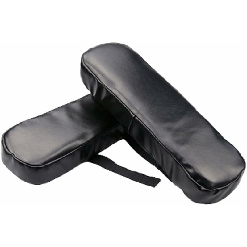 2 Stück PU-Armlehnenpolster, Ellenbogenstütze, Ellenbogenkissen, Memory-Schaum-Armlehne für Bürostuhl und Gaming-Stuhl, Stuhl-Armkissen (schwarz)