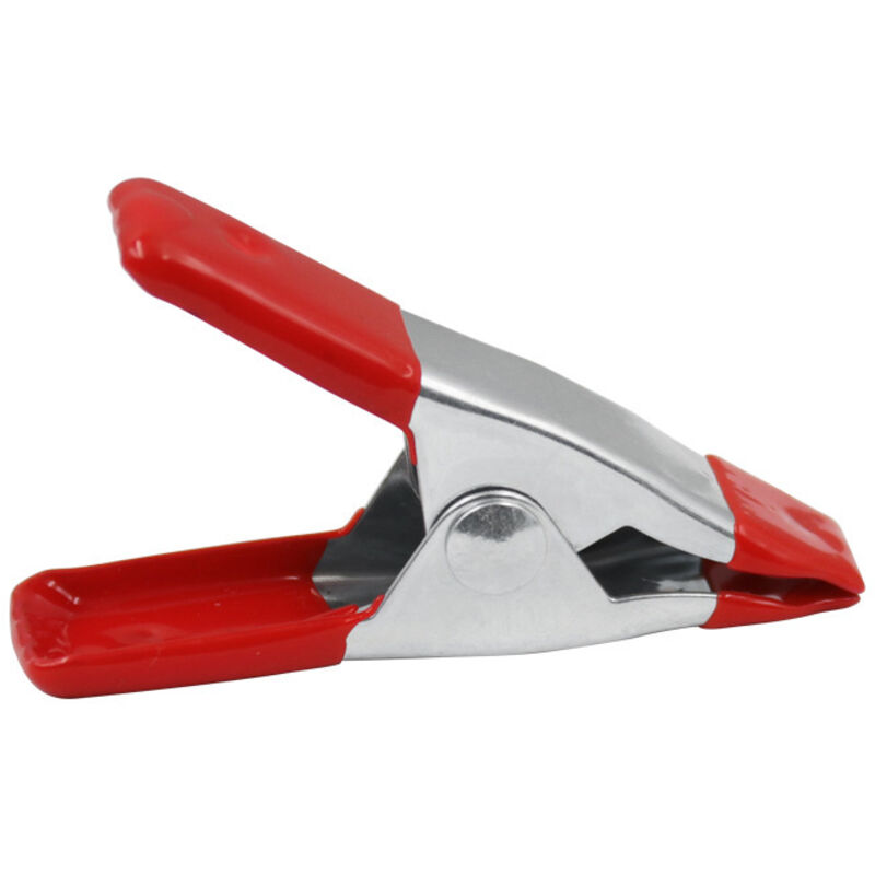 Ahlsen - 20 Stück Metall-Federklemmen, Modellbau-Pinzette, Metall-Federklemmen, Wäscheklammer-Griffhalter, 2 Zoll, Rot + Silber