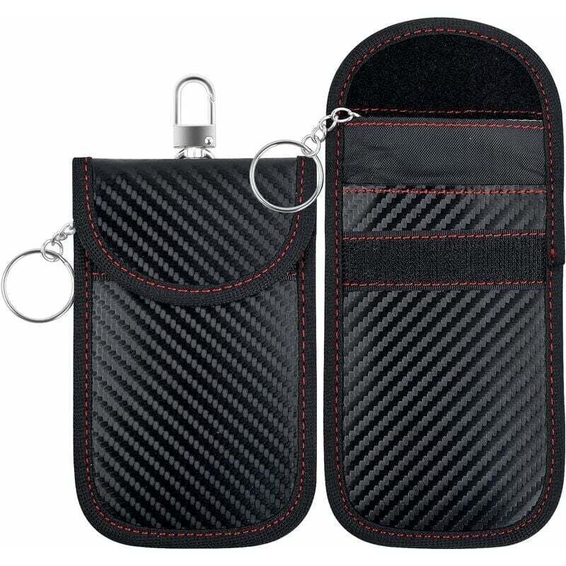 Ahlsen 2er-Set Signalblockierende Faraday-Tasche, Schutztasche gegen Autoschlüsselsignale, RFID-Signalblockierende Taschen, Faraday-Tasche,
