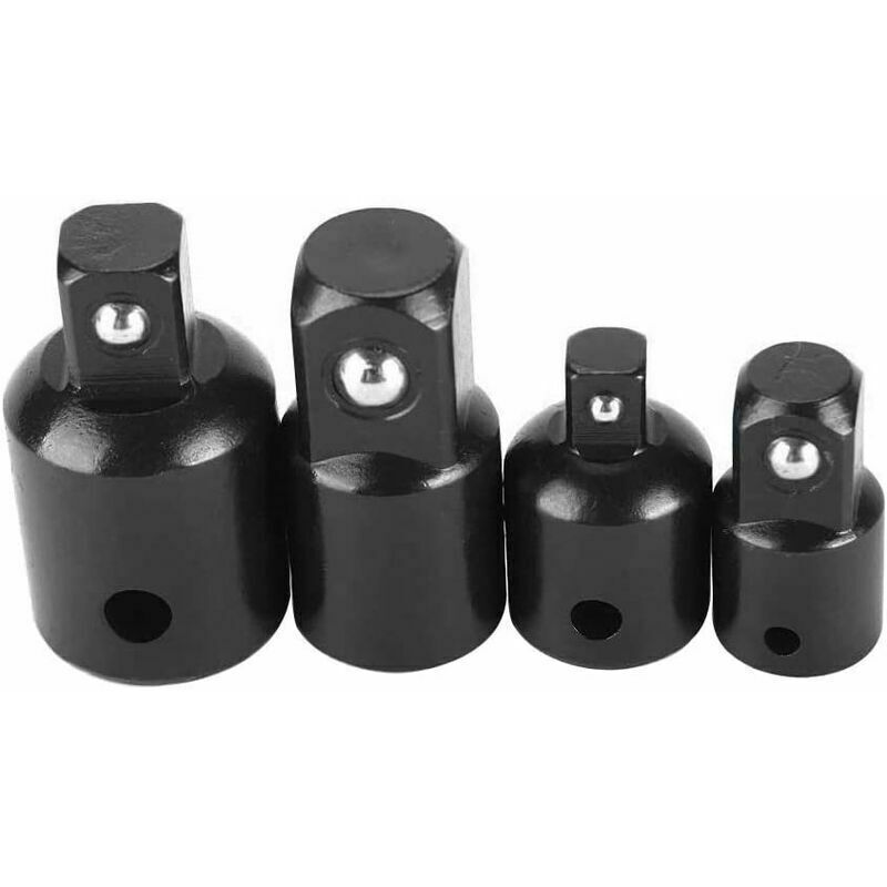 4-teiliges Erhöhungs- und Reduzierset, Ratschenadapter, Reduzieradapter für Stecknüsse und Bits 1/2 Zoll, 1/4 Zoll, 3/8 Zoll - Ahlsen