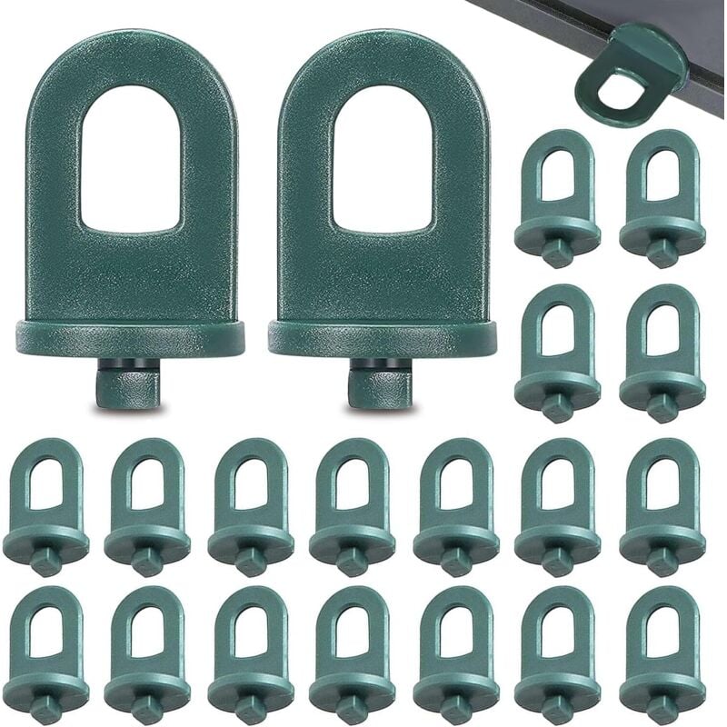 Ahlsen - 50 Stück Gewächshaus-Haken, langlebige Kunststoff-Clips für Gewächshaus, Pflanzen-Blumen-Aufhänger, Kletterpflanzen-Unterstützung –