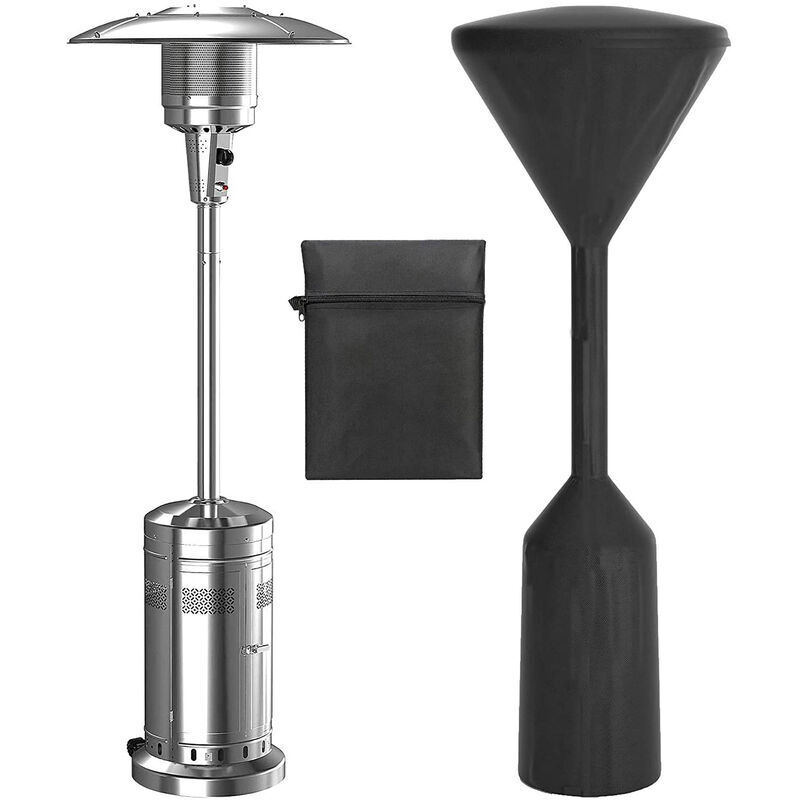 Ahlsen Abdeckung für Gas-Terrassenheizung, wasserabweisende Abdeckung für Sonnenschirmheizung, zum Schutz von Gas-Terrassenheizungen, schwarz, 241 x