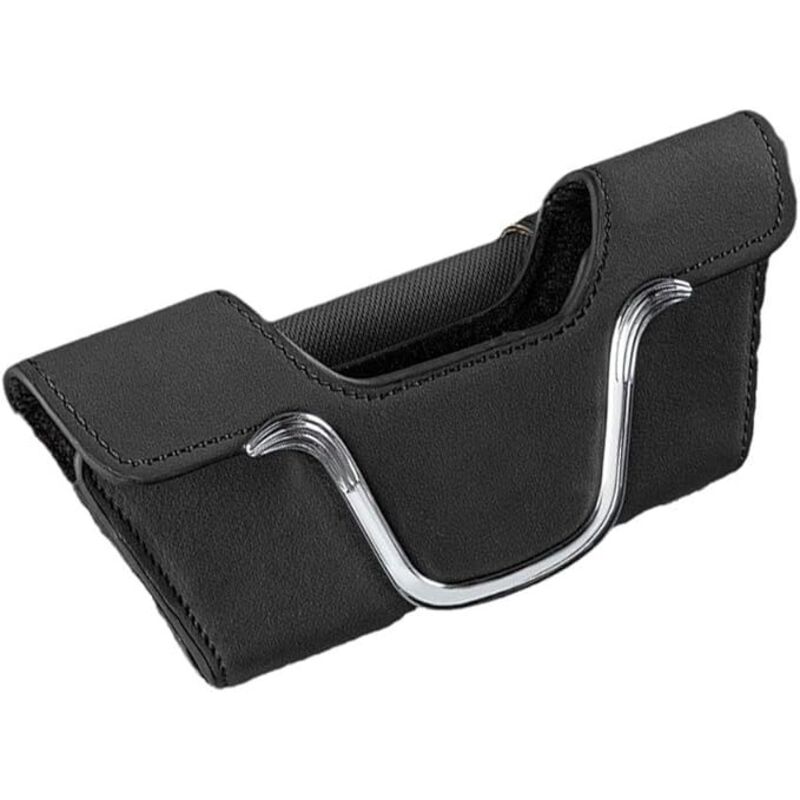 Ahlsen - Auto-Sonnenbrillen-Aufbewahrungshalter, Karten- und Tickethalter, Innenzubehör, Auto-Aufbewahrungshalter, Visier-Clips mit Leder-Organizer