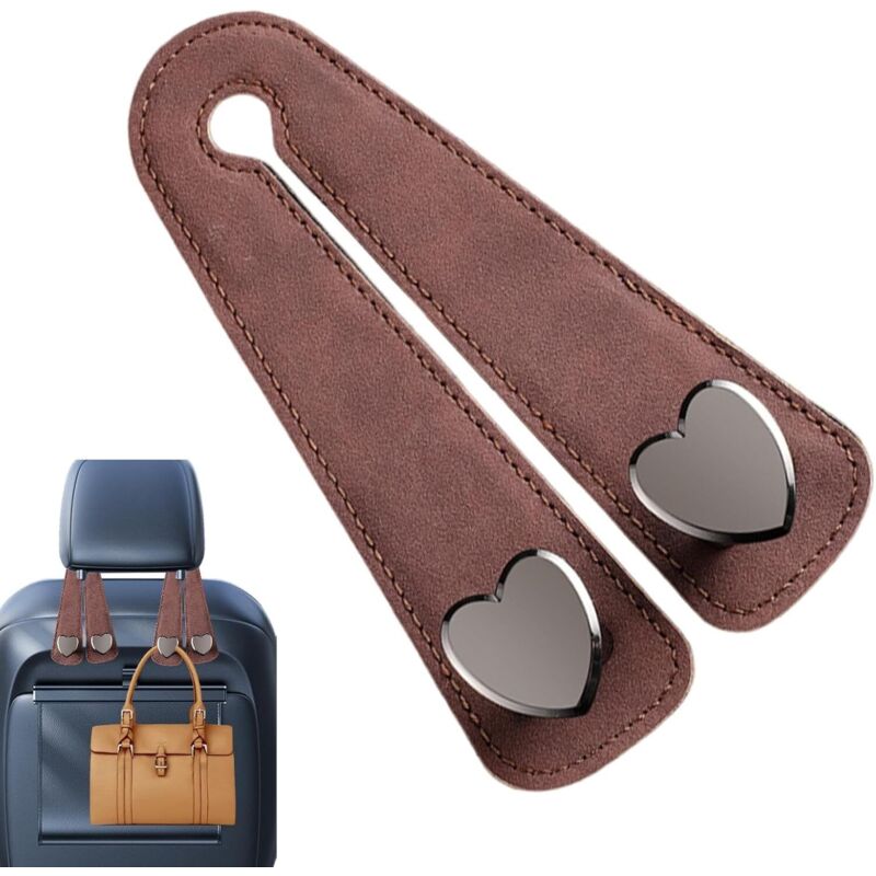 Ahlsen - Autositz-Rückenhaken Kunstleder-Auto-Kopfstützenhaken Auto-Geldbörsenhaken Auto-Geldbörsenhaken Doppelhäkeln