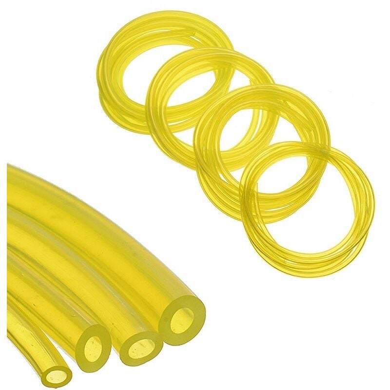 Benzin-Kraftstoffleitung, gewöhnliche Kettensäge, 2-Takt-Kleinmotor, Rasenmäher, Vergaser, Ölleitung, gelb, vier Stück, 1 Meter - Ahlsen