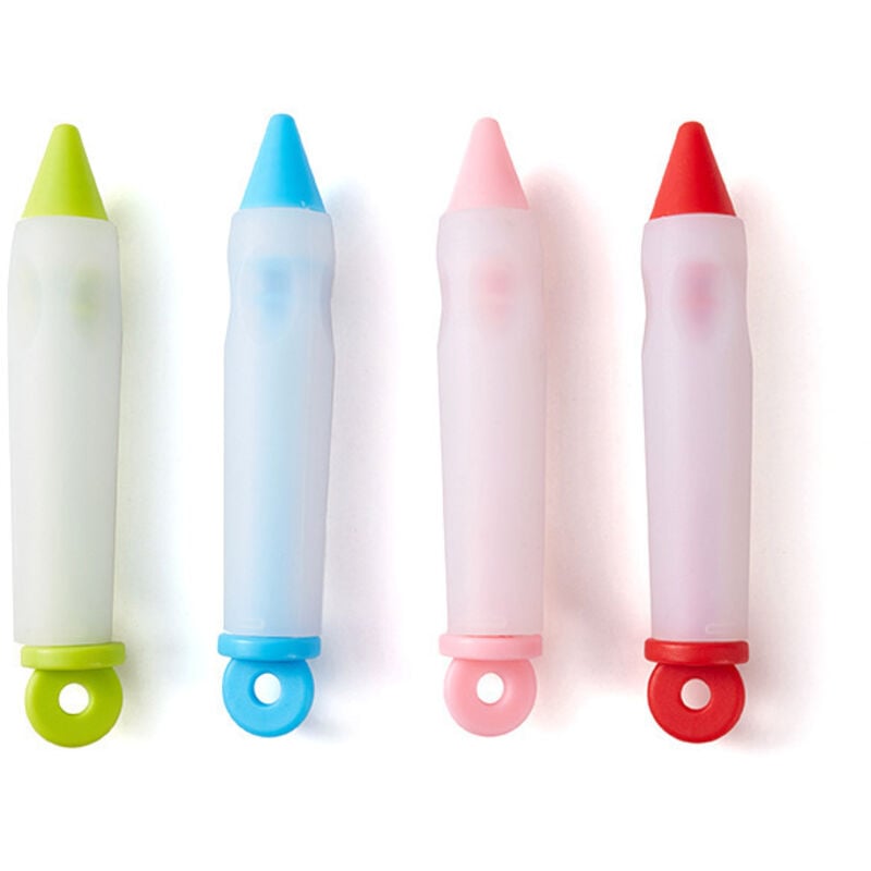 Cremefarbener Silikon-Schreibstift, dekorative Silikonspritze, Silikonstift zum Schreiben von Schokolade/Sahne/Marmelade, Gebäckstift geeignet zum