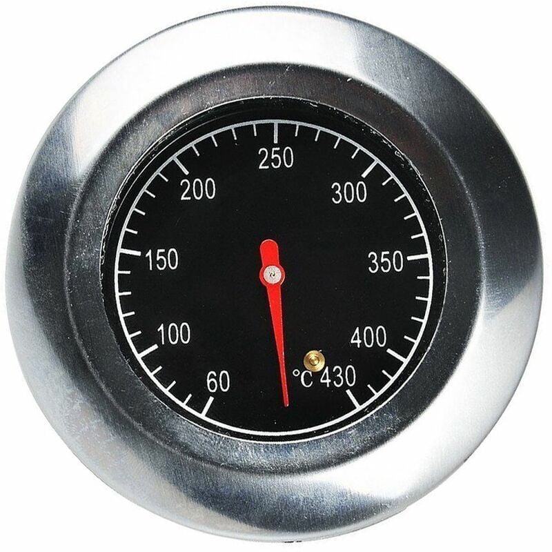 Edelstahl-Thermometer, Metall-Thermometer, für Edelstahl-Grill, Gasgrill, Grill, (60 °c - 430 °c) - Ahlsen