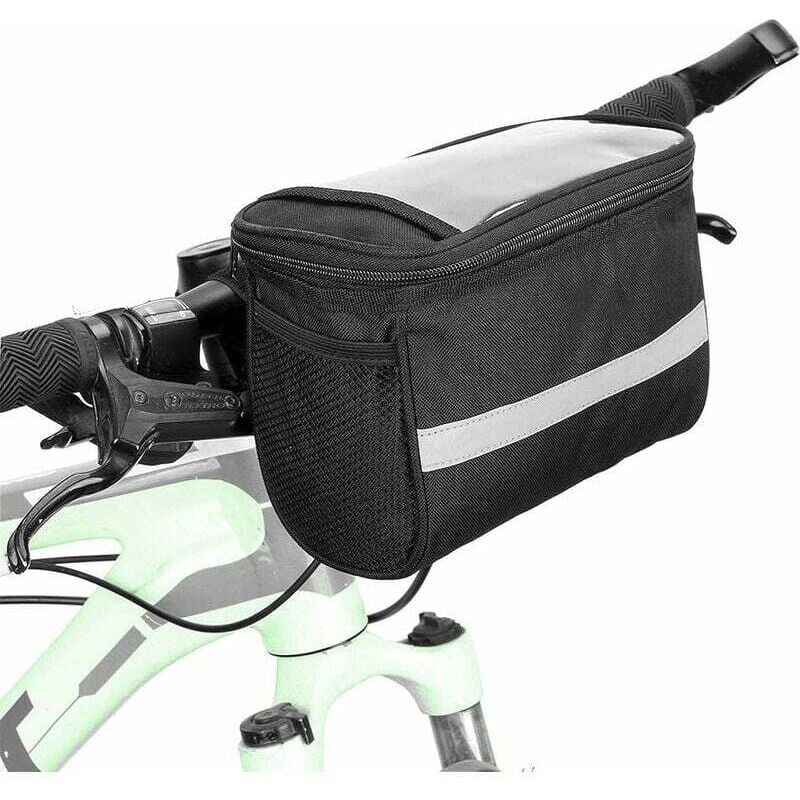 Fahrrad-Lenkertasche – wasserdicht – Kühltasche mit reflektierenden Streifen – Handy, Karten oder Navigationssystem für Reisen, Geocaching, Outdoor