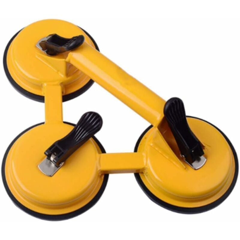 Ahlsen Glas-Saugnapf mit drei Backen, Auto-Dellenzieher, 2-teiliges Dellen-Dreifach-Entfernungsset, Aluminiumlegierung, Gummi, runder Glas-Saugnapf,