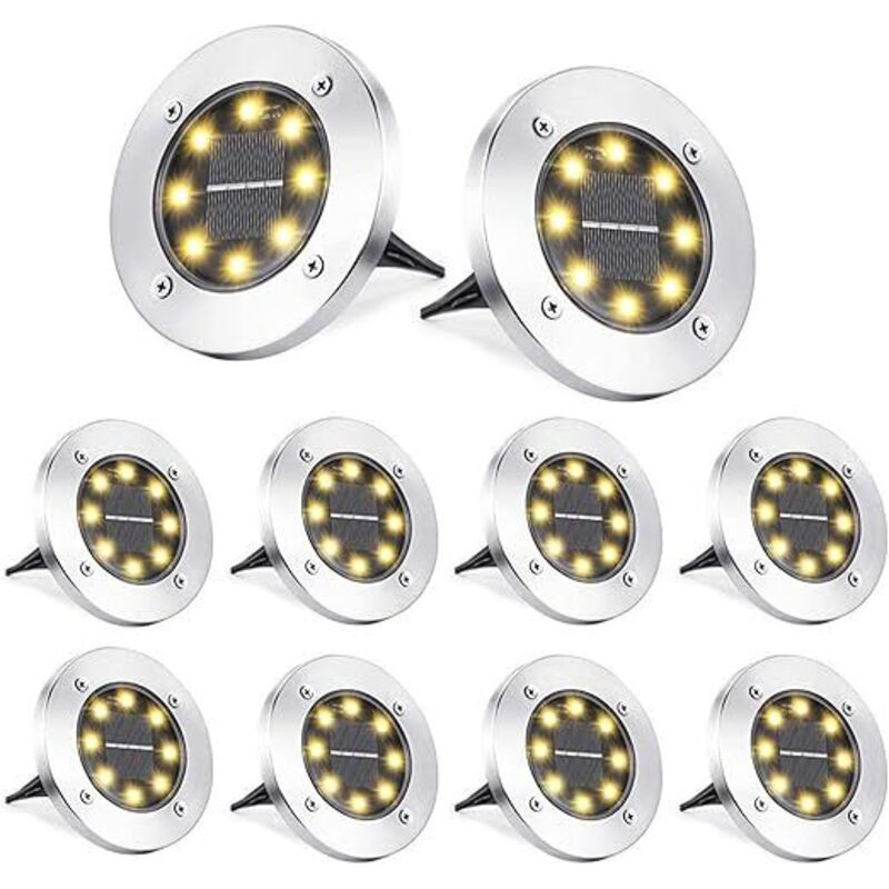 LED-Solarleuchte für den Außenbereich, Solar-Garten-Bodenlampen, wasserdicht IP65, warmweißes Rasen-Dekorationslicht für Garten, Weg, Terrasse,