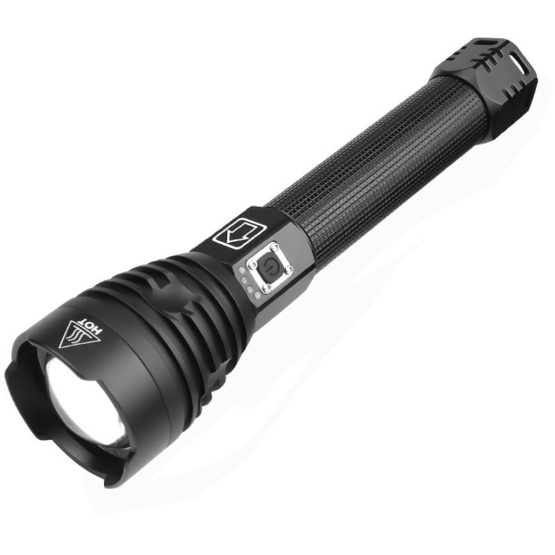 LED-Taschenlampe, 10.000 Lumen, extrem leistungsstarke XHP90-Taschenlampe, verstellbare, zoombare, wasserdichte Taschenlampe, wiederaufladbare