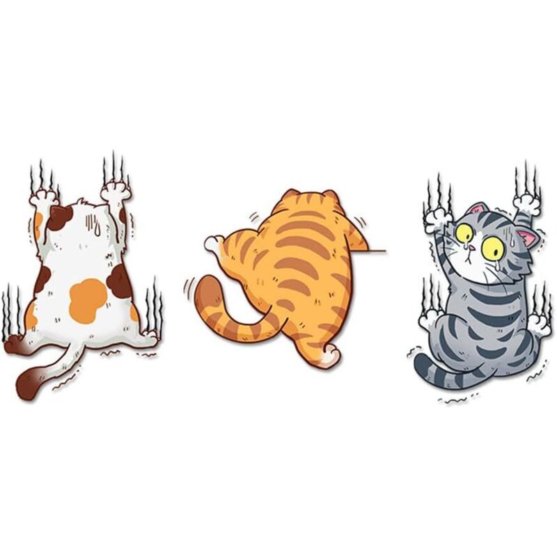 Lustige Katzen-Autoaufkleber, 3D-Cartoon-Tiere, Katzen-Kätzchen-Aufkleber, DIY-Auto-Tuning-Aufkleber, Katzen-Fensteraufkleber, wasserdichte