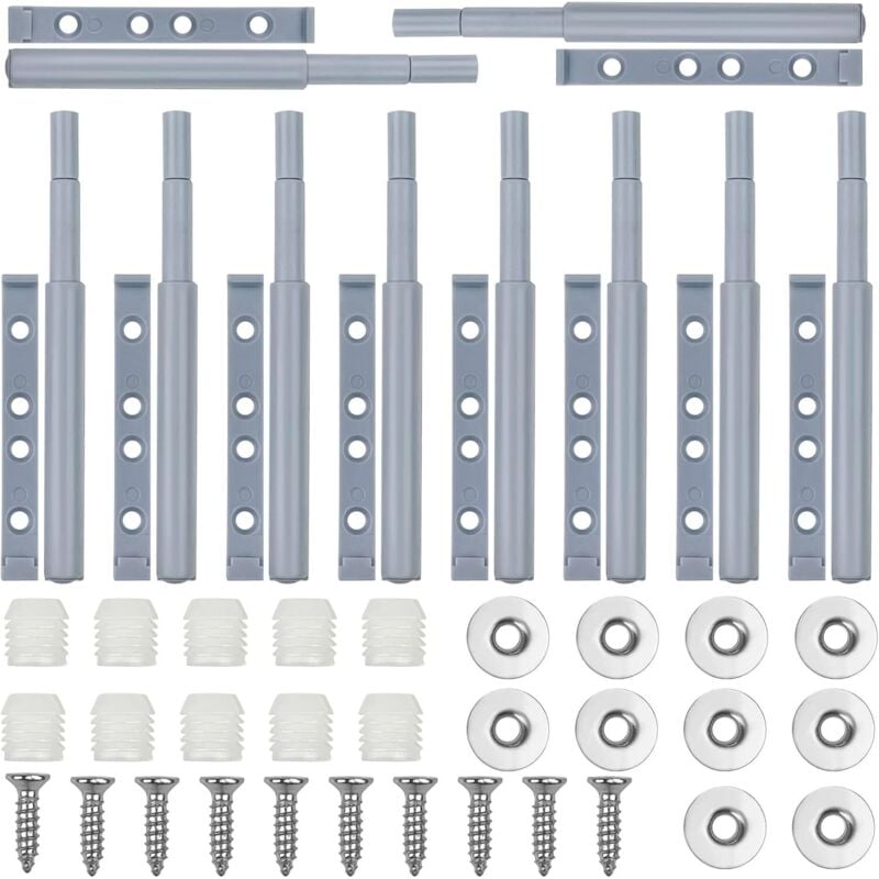 Ahlsen - Magnet-Schranktür, 10 Stück Push-to-Open Push-Press-Magnetriegel, Stoßdämpfer-Push-Türschließer, Schrank-Schubladen-Rebounder,