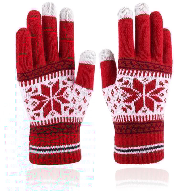 Paar Winter-Strickhandschuhe für Männer und Frauen, warme Touchscreen-Handschuhe, Thermo-gefütterte Handschuhe für Sport, Laufen, Fahren, Arbeit,