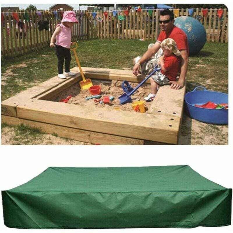 Sandkastenplane 150 x 150 cm für Sandkasten mit Kordelzug, wasserdichter Sandkasten, Strandgarten – Grün - Ahlsen